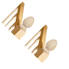 2St Ananas Finials Khaki - Decoratieve Trap- En Meubelstukken