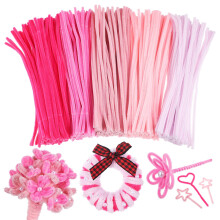 500 Pcs Pipe Cleaners Long Craft Pastel Paper-Cut Decorations
