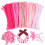 500 Pcs Pipe Cleaners Long Craft Pastel Paper-Cut Decorations 1