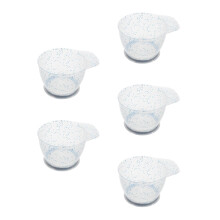 5Pcs Blue Plastic Hair Dye Bowls Large Capacity for Salon Use Durable