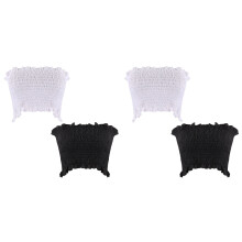 4Pcs Polyester Chest Wrap Tube Underwear Black White Tops