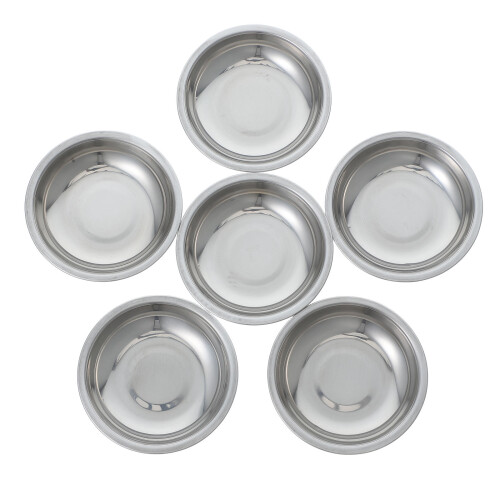 6Stk Teebeutelablage Tischuntersetzer Tropfschale Silber