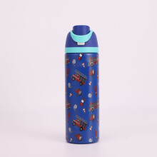 304 Stainless Steel Fitness Sports Vacuum Bottle with handle and straw, Large Capacity Macaron Thermal Mug/16/19/24/32oz