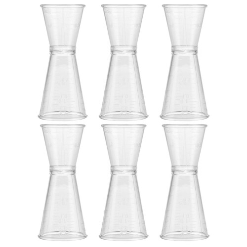 18Pcs Transparent Reusable Reusable Bar Cocktail Double Sided Jigger Cups 1