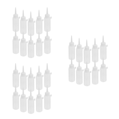 3Pièces Flacons Applicateurs Ldpe Blancs Pour Collage Peinture DIY