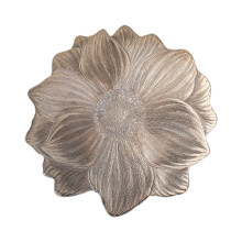 Round Placemats, Flower Table Mats Vinyl Dining Table Placemats Washable Waterproof for Wedding Gathering Kitchen Decor