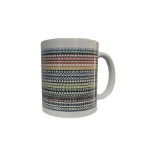 Creative Ceramic Coffee Cup with Geometric Pattern – Durable Daily Drinkware for Coffee, Tea & More, Compatible with Kitchen Use