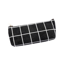 Plaid Pencil Case Large Capacity Pencil Pouch Pen Bag Stationery Bag for Adults, Black