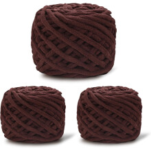 Plush Chenille Chunky Yarn 100g (54.6yd) – Bulky, Soft Velvet Yarn for Crocheting, Knitting, Blankets, Amigurumi, Baby Items