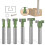 Sleutelgatfreesbits set 1/4 5/16 3/8 9/16 1/2 5/8 inch 6 stuks 3