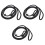3Pièces Collier Laisse Nylon Noir Résistant 3