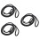 3Pièces Collier Laisse Nylon Noir Résistant 7