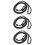 3Pièces Collier Laisse Nylon Noir Résistant 8