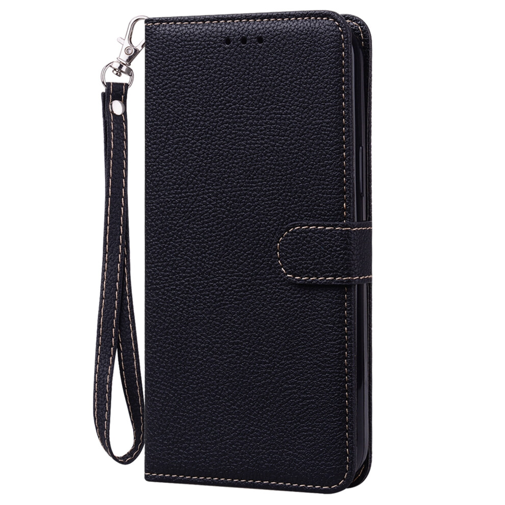 Tech Circle Wallet Case For Compatible With Iphone 11 Card Slots Holder Slim Pu Leather Folio Flip Case With Hand Strap, Black 9401284739050