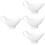 4Pcs Ceramic Milk Pitcher White Small Creamer Pitcher for Home Use 7