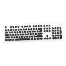 Round Keys PBT Gaming Keyboard Retro - black