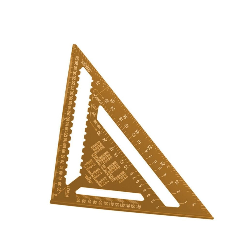 Triangle Ruler Angle Measuring Tool Metric Measurement System Aluminum Alloy Triangle Ruler Double Scale Miter Construction Rulers For Frame Roof 9097180823490