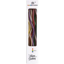 Rainbow Curve Party Candles - 6Pcs Colorful Spiral Design For Birthday Celebrations, Festive Events, Home Decor