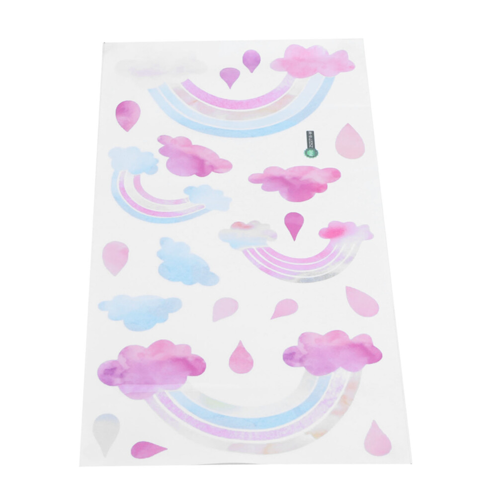 Cute Clouds Raindrop PVC Wall Sticker 60x30cm for Kids Room Decor