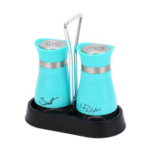 Stainless Steel Salt and Pepper Shaker Set with Glass
