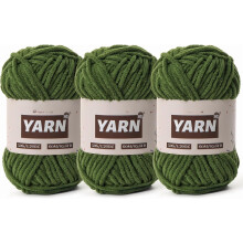 Plush Chenille Chunky Crochet Yarn - Baby Yarn for Crocheting Soft - Velvet Yarns Knitting for Blankets Crafts - Fluffy Amigurumi Yarns 50g / 65.6yd