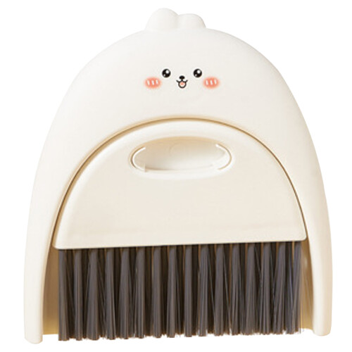 5Sets Compact White Cleaning Brush and Dustpan for Countertop 1