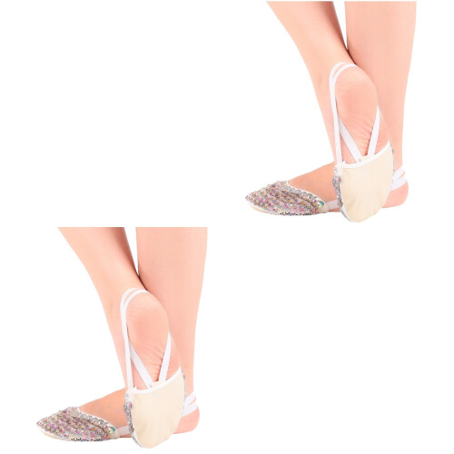 2Pairs Durable Dancing Shoes Half Sole Protector Multi Color Anti-Slip 2