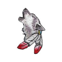Ysmzzmsy 1 PCS Pattern Iron On or Sew On Embroidered Wolf Head Patch