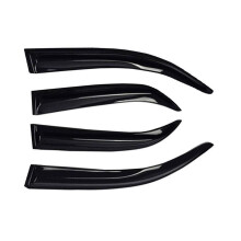 4pcs Sun Rain Wind Deflectors Door Window Visors Outside Mount Channel Style Dark Smoke Tint for Honda for CR-V 2002-2006