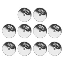 Pack of 10 Round Disc Ear Closures Comfortable Ear Studs Back Earrings Stoppers Practical Ear Rings Fasteners Clasps
