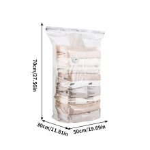 Vacuum Compression Bags, No-Pump Needed, Space-Saving, Durable, Travel and Closet Storage Solution