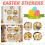 Easter 3D Window Decals Bunny Egg Clings 4 PCS 1