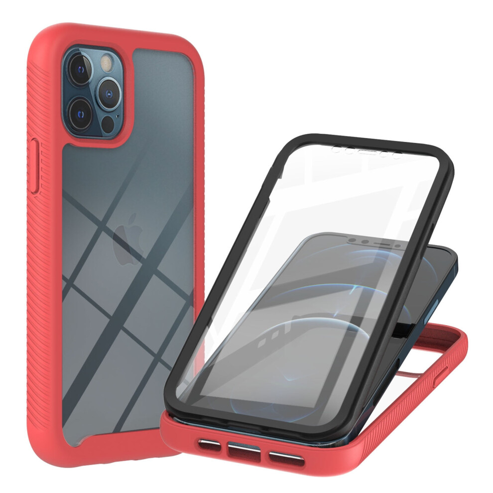 Compatible With Iphone 11 Case: Hybrid Rugged Clear Pc Cover With Built-In Screen Protector, Shockproof & Anti-Scratch, Red 9401284742098