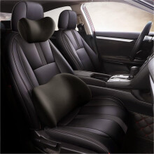Ergonomic Car Headrest & Lumbar Support Cushion with Memory Foam, Breathable Removable Cover – Neck/Back Pain Relief