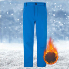 Kids' Windproof Fleece-Lined Snow Pants, Thick Warm Winter Hiking Pants with Pockets – Loose Fit, Zipper, Straight Leg, Colorful