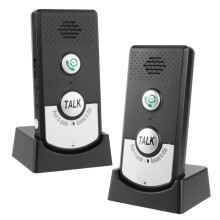 2 Way Voice Intercom Waterproof - Super Long Range Intercomunicador - Easy Install Wireless Audio Intercom for for Home Hospital Office (Black)