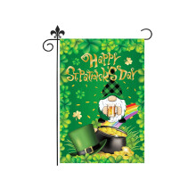 St. Patrick's Day Garden Flag Double-Sided Burlap 12x18 inch