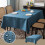 Scandinavian Rectangular Tablecloth, Waterproof & Oilproof, Solid Color Imitation Cotton Linen, Compatible with Rectangular Tables 1