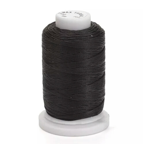 76 Yards/Roll 1mm Flat Waxed Polyester Cords Leather Craft Sewing String Threads-Black