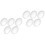 100Pièces Cabochons Verre Ovale Transparent Pour Magnet 4