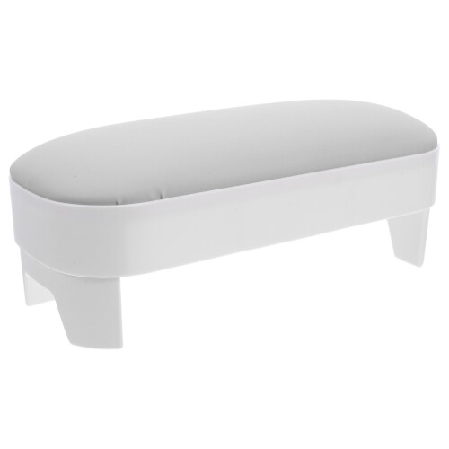2Pièces Coussin Main Gris PU Cuir Antidérapant Support Ongles 1