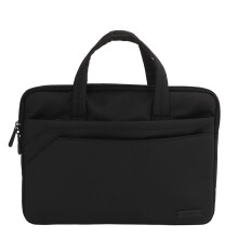 Cushioned Shoulder Pad Laptop Sleeve With Water Resistant Fabric And Fluffy Fleece Fabric Lining Roomy Laptop Compartment Classic Design Detachable