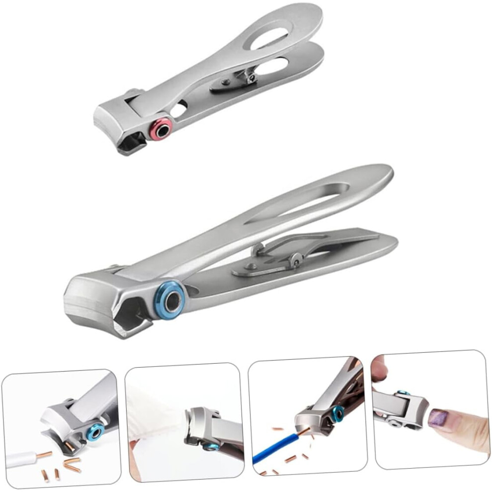 Silver Nail Clipper Set For Thick Nails, 15Mm Jaw, Ultra Sharp Blade Â Compatible With Finish