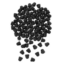 100 PCS Hexagonal Bolt Covers Protection Caps for Screws Black