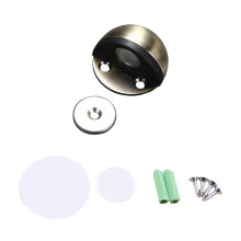 Door Stopper Floor Mount Stainless Steel Rubber No Drill