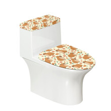Toilet Seat Lid Cover Washable Stretch Fit Hamster Flower