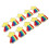 Colorful Applique Patches, Gold Glitters White Chenille For Personal Projects 5