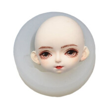 Molde de silicone para rosto de boneca, molde de silicone para cabeça de boneca de desenho animado, molde de silicone para rostos, ideal para