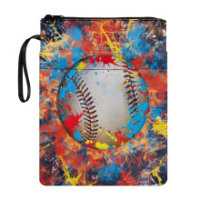 1 Stück Reißverschlusstasche mit waschbarer Geschenktütenhülle, Buchhalter mit Griff für Herren – Baseball-Spritzlack-Design
