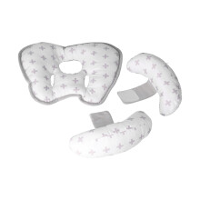 Baby Head Pillow with Soft Fabric and Breathable Material, Pressure Dispersion Plus Sign Pattern Travel Pillow for Stroller Use